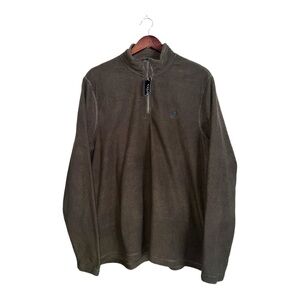 Chaps XL Dark Olive Pullover Men’s Quarter Zipper